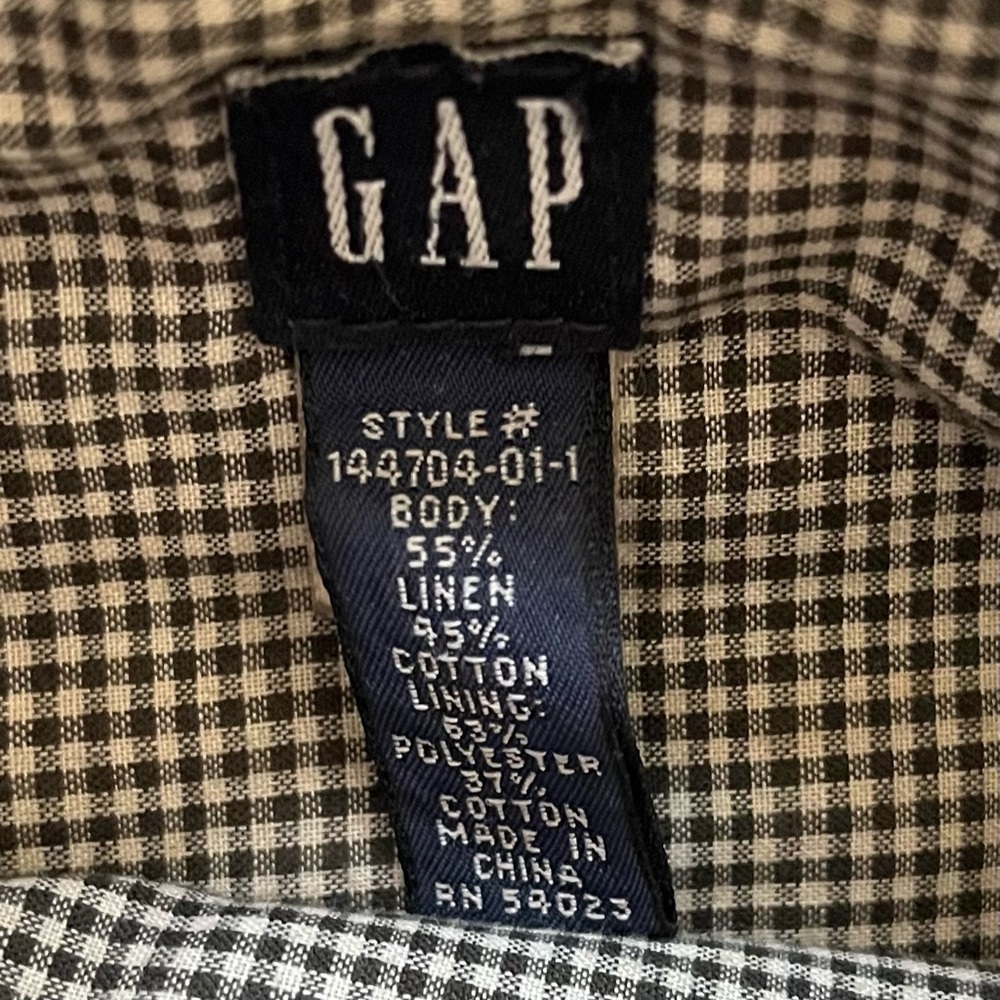 Vintage Gap Snap Closure Women’s Tote Bag with Gingham Lining - Picture 7 of 11